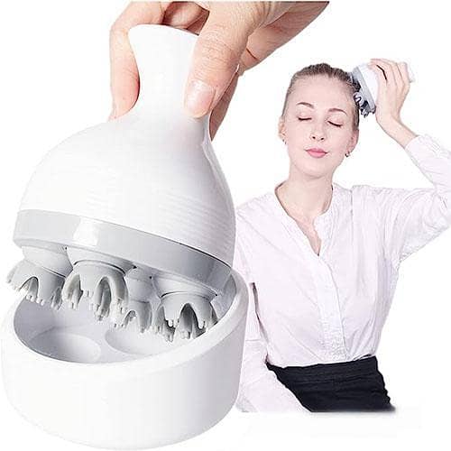 Electric Scalp Massager - Waterproof Head & Neck Deep Tissue Kneading Device