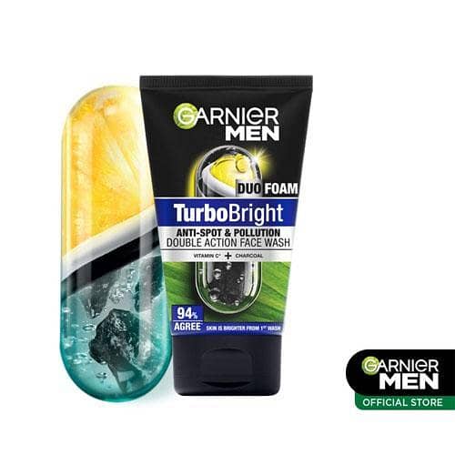Men's Turbo Bright Anti-Spot & Pollution Foam Double Action 100ml