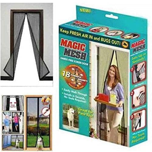 Magic Mesh Deluxe Hands-Free Magnetic Screen Door - Bug-Proof, Pet & Kid Friendly, Fits Standard Doors in Pakistan