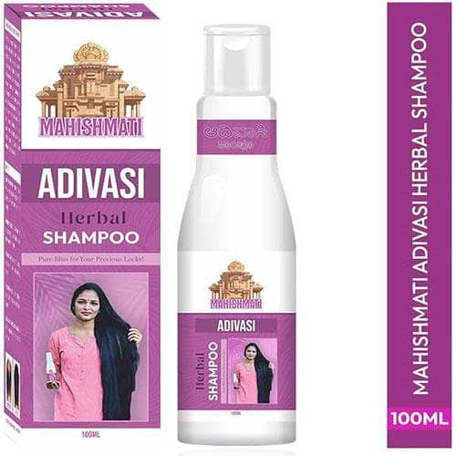 Adivasi Herbal Shampoo for Healthy Scalp and Hair Growth - Sulphate and Paraben Free - Mahishmati 100ml
