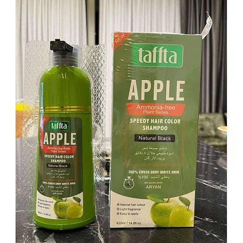 Taffa Apple Speedy Hair Color Shampoo Natural Black 420ml in pakistan