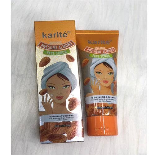 Karite Organic Almond Face Scrub 80ml - Available in Pakistan