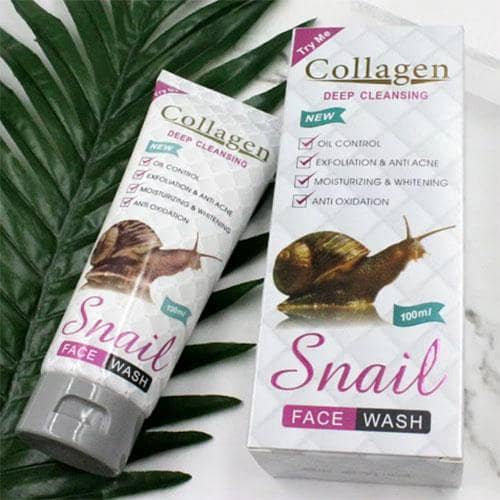 Collagen Snail Facial Cleanser for Blackheads and Oil Control – Deep Cleansing Foam, 100ml