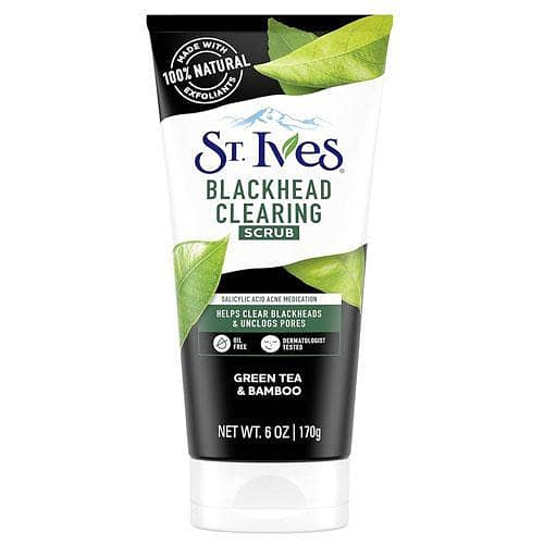 St. Ives Blackhead Clearing Scrub with Green Tea & Bamboo, 170g - Available in Pakistan