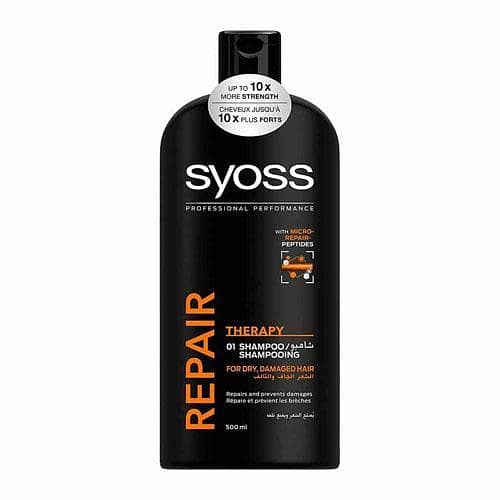 Syoss Repair Shampoo Therapy for Dry and Damaged Hair - 500ml
