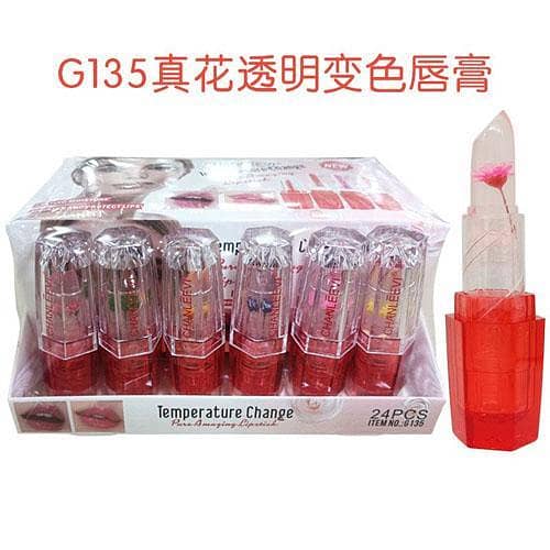 Crystal Flower Jelly Lipstick - Long Lasting Set of 6 in Pakistan