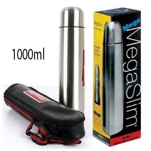 New Imported Mega Slim Vacuum Hot And Cool Water Bottle 1000ml in pakistan
