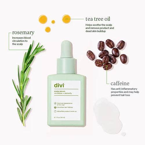 Divi Scalp Serum 30ml - Original Formula for Thinning Hair with Amino Acids, Caffeine & Rosemary Oil for Healthier Scalp & Fuller Hair