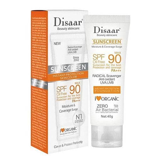 Disaar SPF 90 Sunscreen Foundation 40g for Instant UVA/UVB Protection in Pakistan