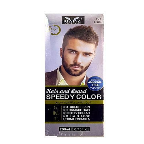 Kiwinz Hair and Beard Speedy Colour 101 Black 200ml