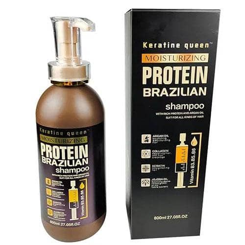 Keratine Queen Brazilian Shampoo - Moisturizing Protein 800ml for All Hair Types in Pakistan