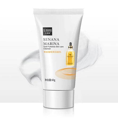 SENANA Gold Fullerene Facial Cleanser Foam - 60g for Oil Control and Pore Cleansing