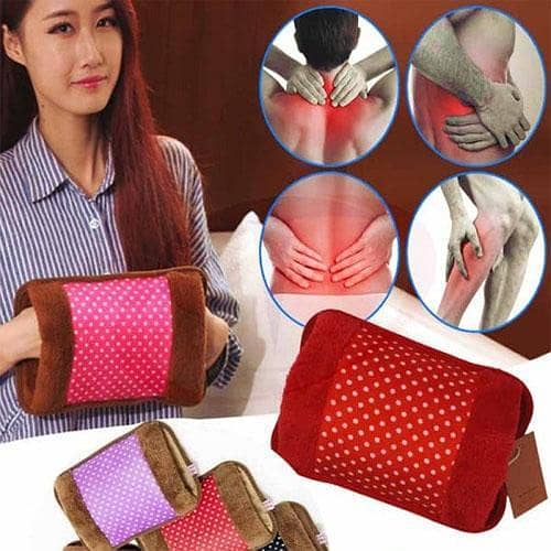 Electric Heat Pad Hot Water Bottle for Pain Relief - Multicolour