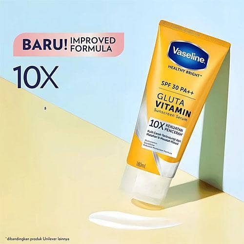 Vaseline SPF 30 PA++ Gluta Vitamin Sunscreen Serum 180ml - Original Healthy Bright Product in Pakistan