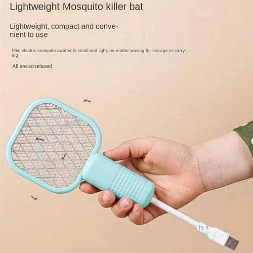 Rechargeable Mini USB Electric Mosquito Swatter with UV Light, Effective Summer Fly Trap in Pakistan