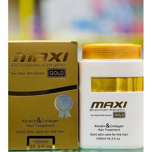 Brazilian Gold Keratin & Collagen Hair Mask Treatment Maxi 1000ml - Available in Pakistan