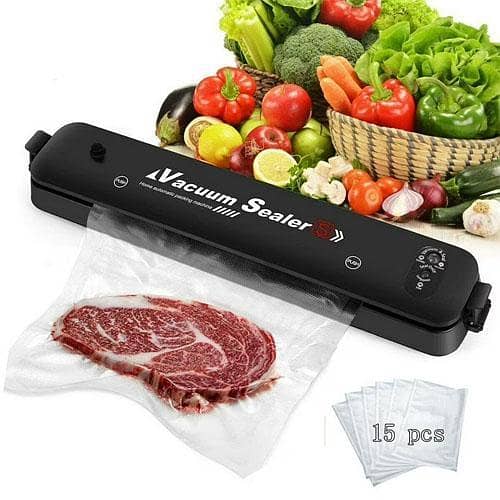New Imported Automatic Electric Vacuum Sealer Machine With 10Bags in pakistan