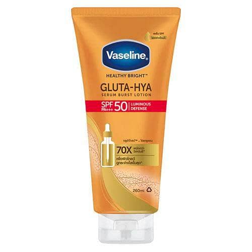 Vaseline Healthy Bright Gluta-Hya Serum Burst Sunscreen SPF50 260ml in Pakistan