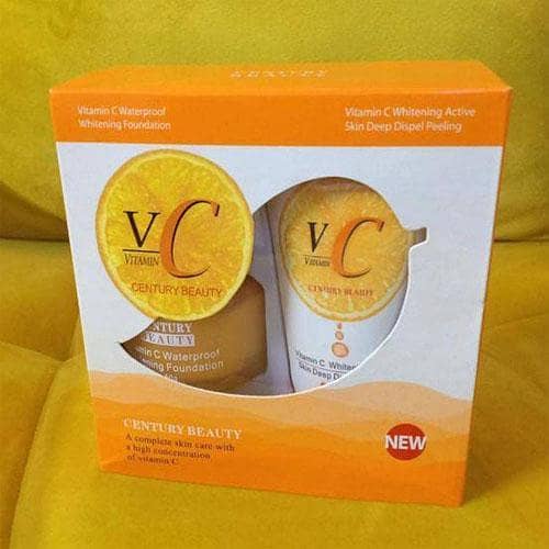 Century Beauty Vitamin C 2-in-1 Whitening Foundation and Cleanser Set