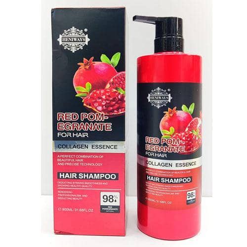 Heniways Pomegranate Collagen Essence Shampoo 900ml - Available in Pakistan