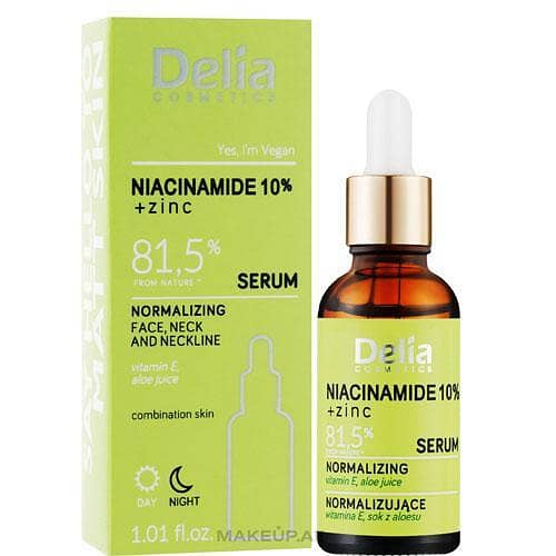 Delia Niacinamide & Zinc Normalizing Serum for Face, Neck & Décolleté - 30ml