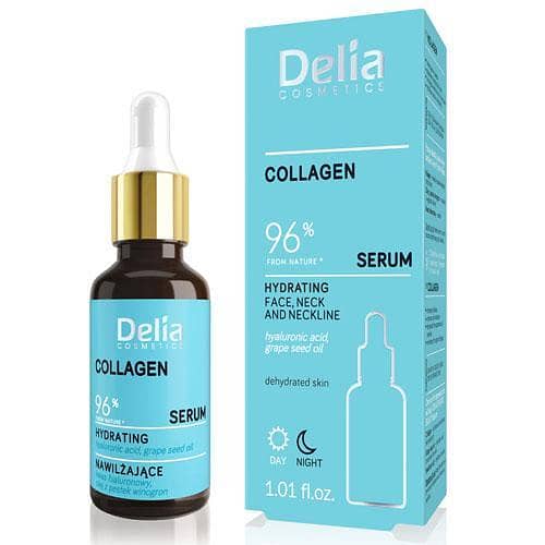 Delia 96% Hydrating Face, Neck, and Neckline Serum with Collagen - 30ml