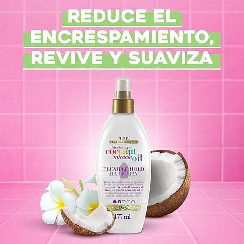OGX Coconut Miracle Oil Hairspray Flexible Hold 177ml – Original Product in Pakistan