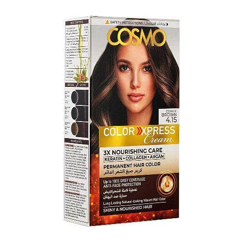 Cosmo Permanent Hair Color Natural 4.15 Coffee Brown in pakistan