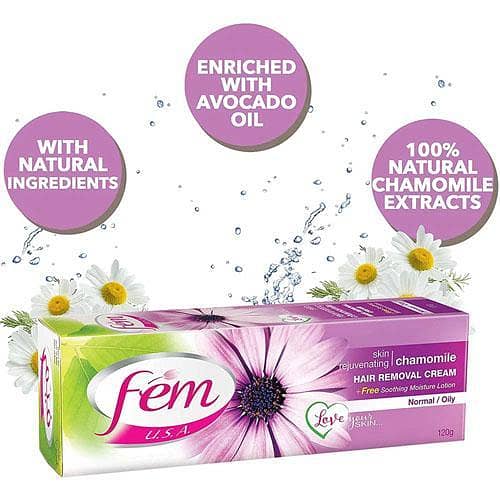 Fem USA Chamomile Hair Removal Cream 120g in Pakistan