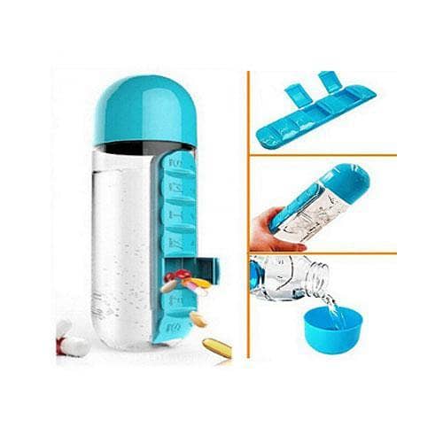 2in1 Water Bottle and Daily Pill Organizer