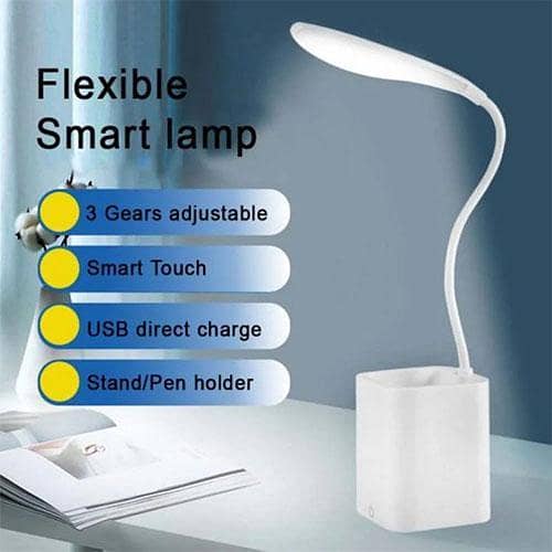 USB Rechargeable LED Touch Desk Lamp With Pen Holder in pakistan