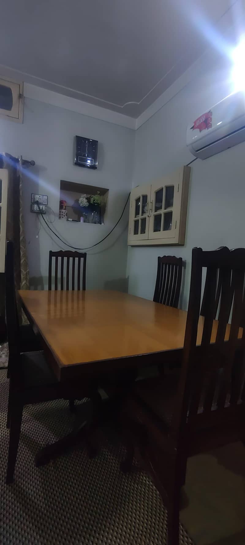 Sheesham Wood Dining Table with 6 Chairs 1