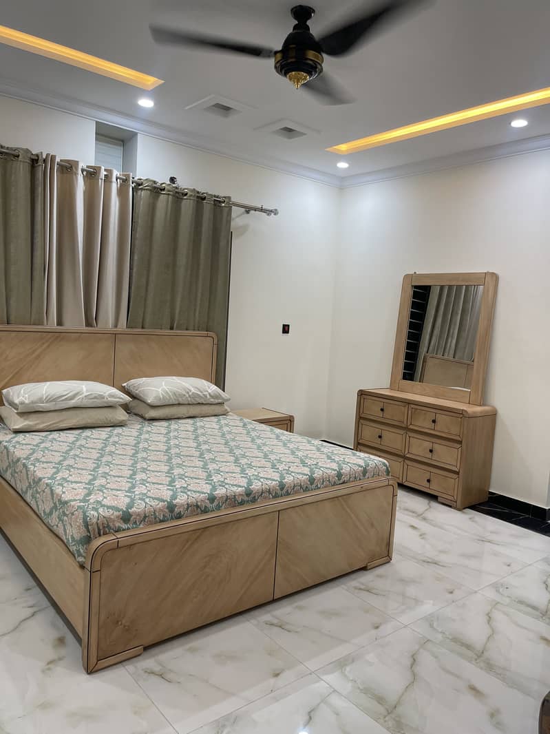 Solid Wooden Bed set 10/10 condition 1