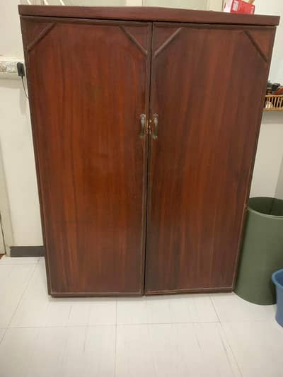 Classic Wooden Double-Door Wardrobe