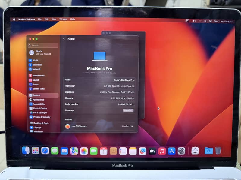 Macbook pro 2017 model 5