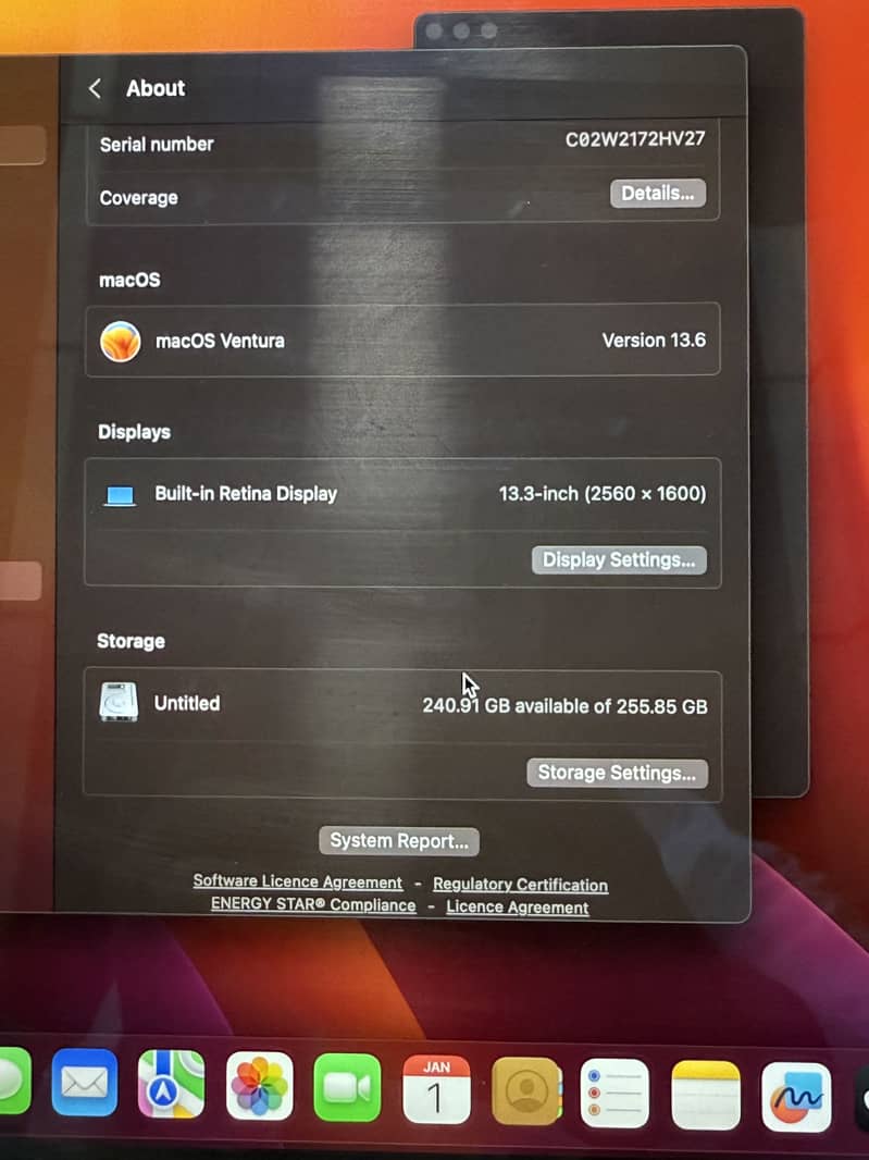 Macbook pro 2017 model 7