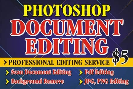 I will do All kind of documents editing