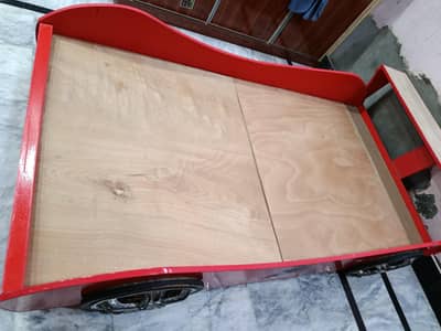 wooden children bed