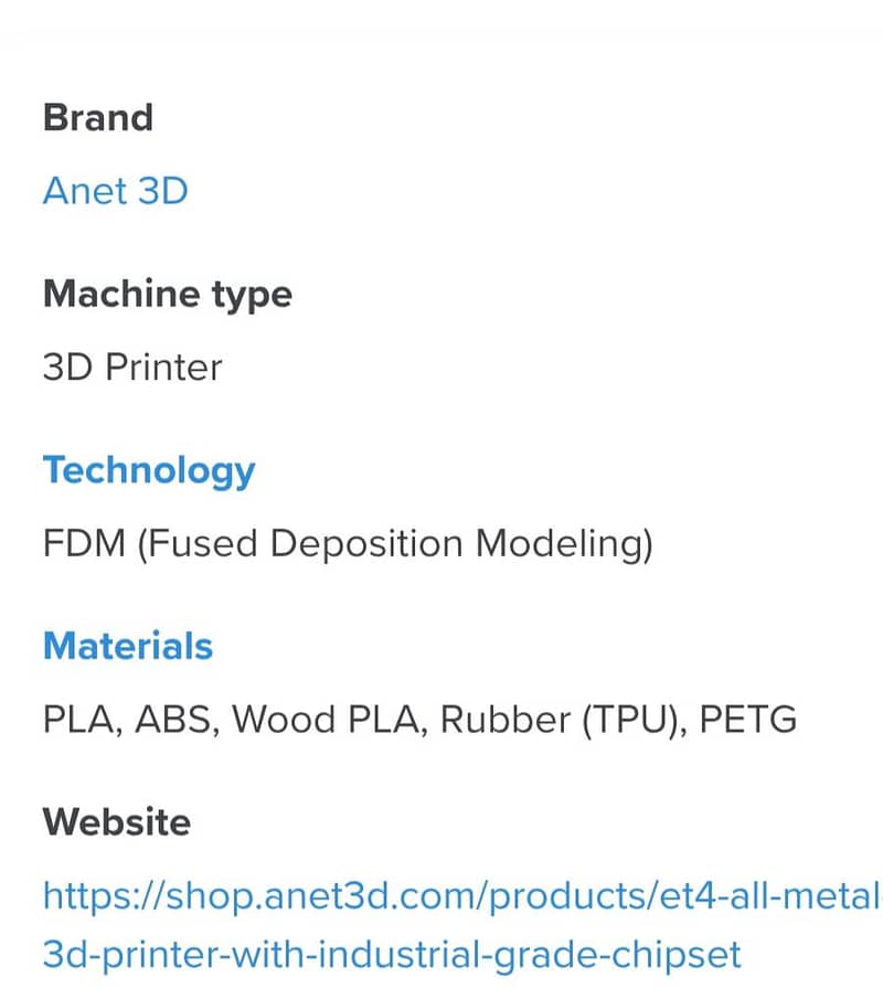 3d printer anet et4 2
