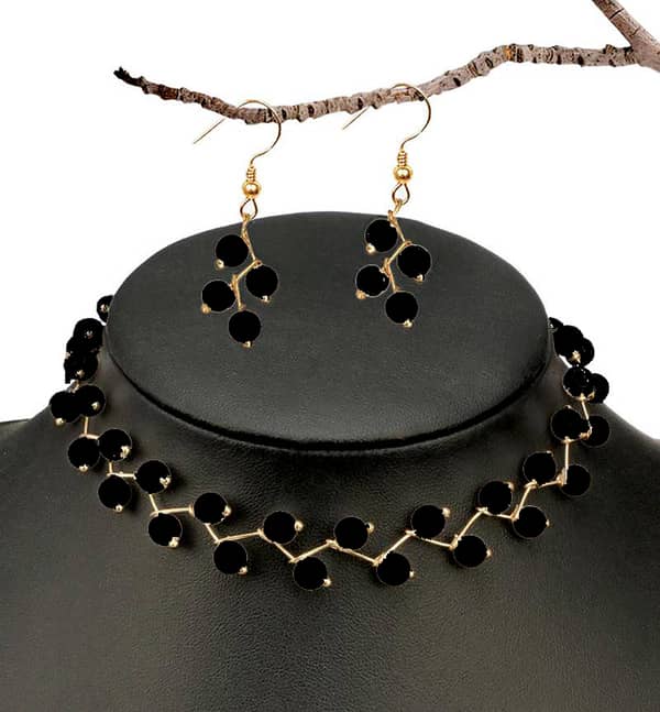 Pack of 3 Pearl Choker Necklace and Earrings Set for Women and Girls