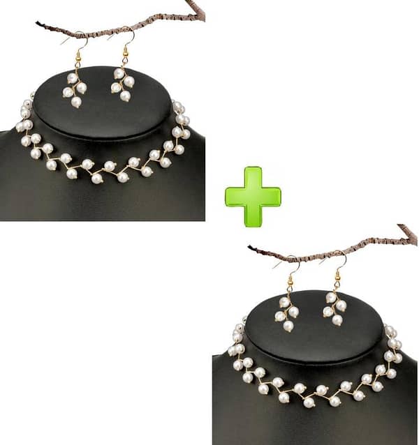 Fashioned Pearl Choker Necklace Set with Bohemian Style for Women and Girls - Ideal Birthday Gift