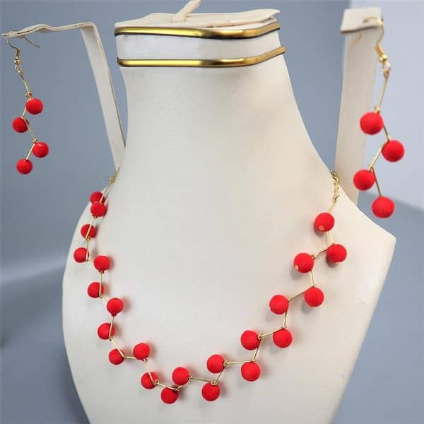 Pack of 3 Hot Fashion Pearl Choker Necklace and Earrings Set for Women and Girls