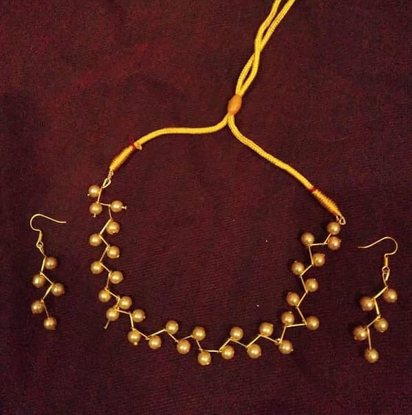 Set of 3 Fashionable Pearl Choker Necklaces with Earrings for Women and Girls