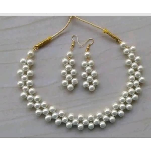 Girls' Pearl Necklace with Earrings