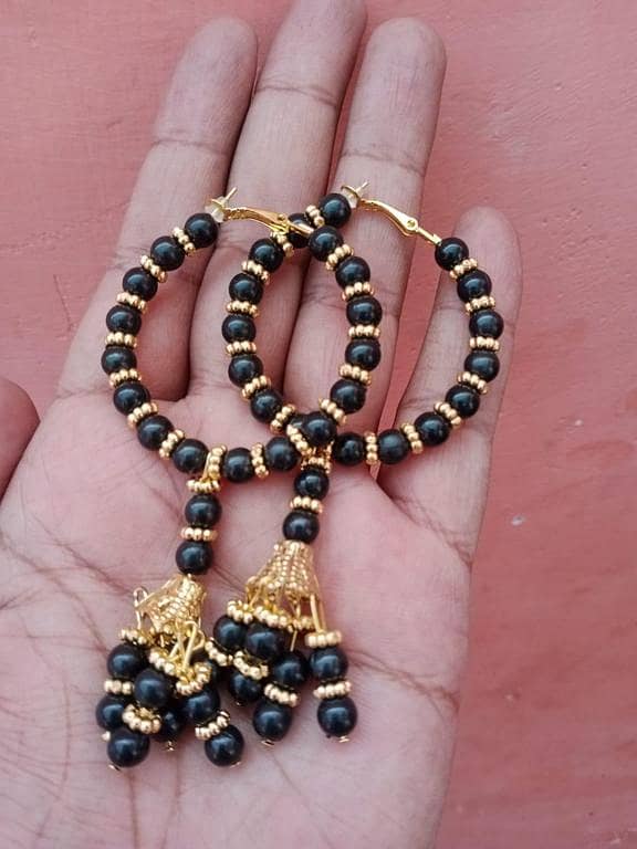 Imitation Pearl Earrings with Big Circles - Perfect for Weddings and Gifts