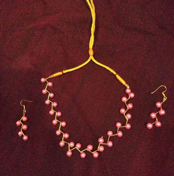 Set of 3 New Hot Fashion Pearl Choker Necklaces and Earrings for Women and Girls