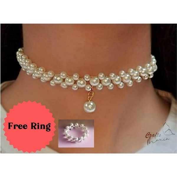 Girls' Choker Necklace | Pearl Design | Ideal Gift for Girls