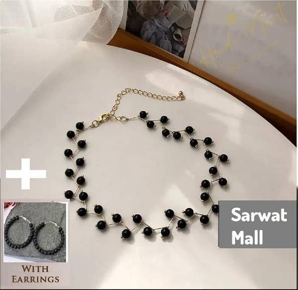 Fashion Jewelry Set with Pearl Choker and Earrings - Ideal Birthday Gift