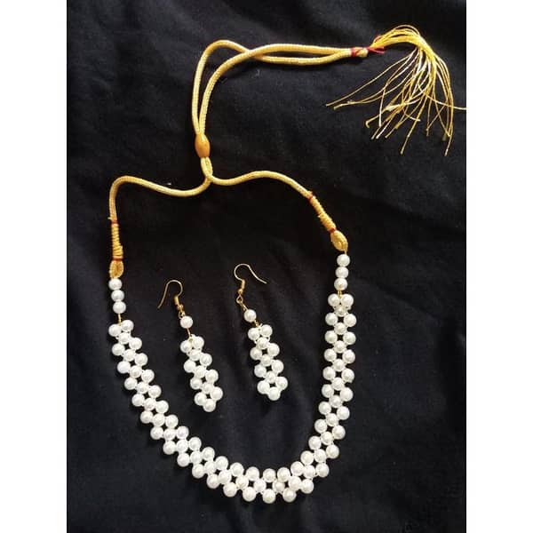 Pearl Necklace and Earrings Set for Girls - High Quality - Original Display Picture