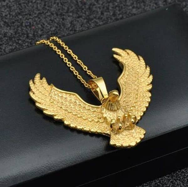 Gold Eagle Locket For Men
